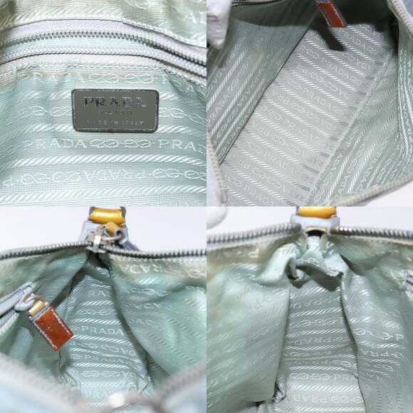 PRADA Hand Bag Nylon Light Blue - Picture 12 of 13